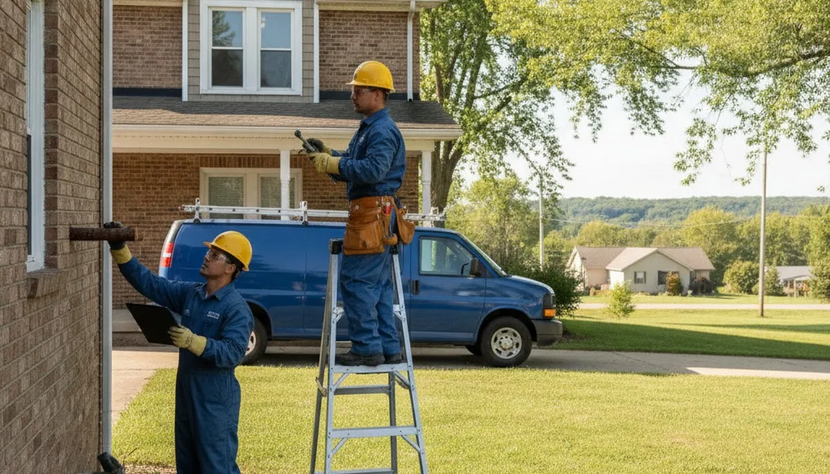 Bloomington, IN plumber repairing a sink leak for a local plumbing service